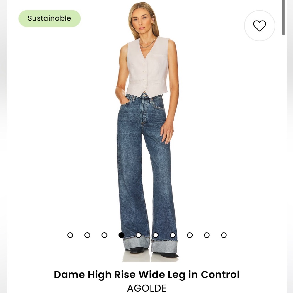 Agolde Dame High Rise Wide Leg in Control
Size 24